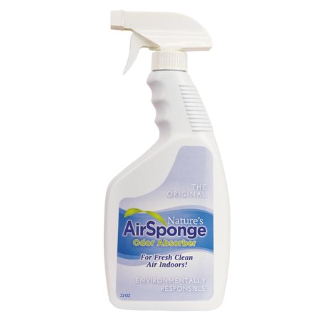 NATURES AIR Sponge Odor Absorber Spray, Fragrance Free, 22 oz Spray Bottle, PK12 DMI 101-32